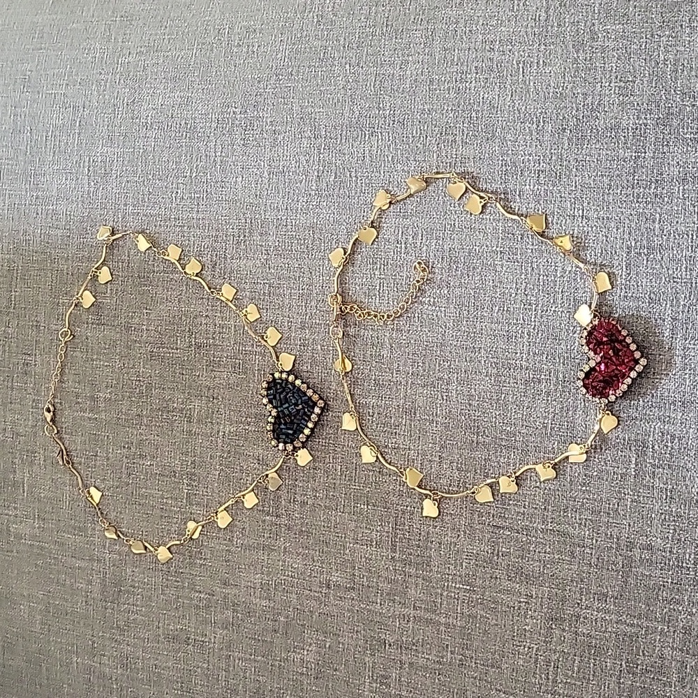 Heart necklace set